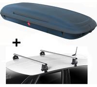 Coffre de toit VDPCA480 480 litres carbonlook + barres de toit VDP EVO ALU compatibles avec Fiat 500 3 portes à partir de 2007