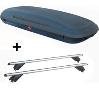 Coffre de toit VDPCA480 480Ltr carbonlook + barres de toit alu RB003 compatibles avec Ford S-Max (5 portes) à partir de 2015