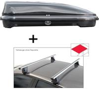 Coffre de toit VDPFL320 320 litres noir brillant + barres de toit VDP Delta compatibles avec Honda Accord X Sedan (4 portes) à partir de 2018