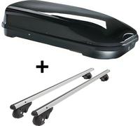 Coffre de toit VDPFL580 580Ltr noir brillant + barres de toit en aluminium VDP004XL compatibles avec BMW X5 E70 06-10