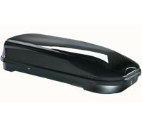 Coffre de toit VDPFL580 noir brillant 580 Ltr + barres de toit Menabo Tema en aluminium compatibles avec Mini Cooper (3 portes) à partir de 2014