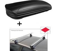 Coffre de toit VDPMAA320 320 litres, verrouillable, noir mat + barres de toit VDP Delta compatibles avec Honda Accord X Sedan (4 portes) à partir de 2018