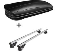 Coffre de toit VDPMAA320 320Ltr noir mat + barres de toit en aluminium VDP004L compatibles avec Skoda Octavia Kombi à partir de 04