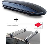 Coffre de toit VDPMAA460 460 litres noir brillant, verrouillable + barres de toit VDP Delta compatibles avec Honda Accord X Sedan (4 portes) à partir de 2018