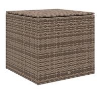 Outsunny Coffre d'extérieur en rotin synthétique 75x75x70 cm Coffre de rangement avec vérin et cadre en acier Charge 50 kg