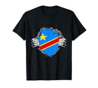 Coffre drapeau du Congo Racines congolaises République du Congo RDC T-Shirt