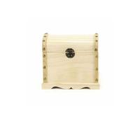 Coffre en bois - Moyen modèle - 18 x 16 x 12 cm - Bois massif - Marron - Petit meuble complément