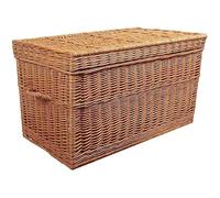 Coffre en osier, taille extra large de 80 cm avec couvercle