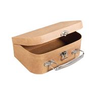 Coffre En Pap.Mâché, Fsc Recycled 100%, 18x12x6,5cm, Avec Poignée En Métal