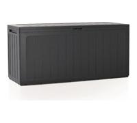Coffre en plastique effet bois noir 280L