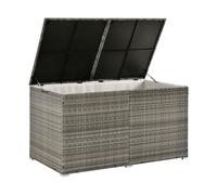 Coffre en poly rotin Ikaria Gris chiné