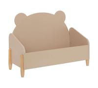 Atmosphera – Coffre à jouets Douceur Ourson MDF beige 61 x 44,2 cm