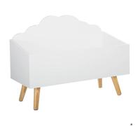 Coffre enfant ""Douceur"" nuage blanc 58x28cm - Atmosphera createur d'interieur