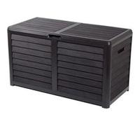 Malle de jardin - 420 litres - décor bois - Baya gris foncé EDA PLASTIQUES