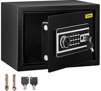 Coffre-fort 0,8 pied cube, coffre-fort pour meubles 10 kg de capacité de charge, coffre-fort mural noir étanche à la poussière avec code d'empreinte digitale clavier numérique clé 4 systèmes de serrur