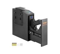 VEVOR Coffre-Fort de Pistolet en Acier Coffre-Fort Biométrique pour 1 Pistolet 3 Moyens de Déverrouillage par Empreintes Digitales Clés Combinaison pour Bijoux Armes de Poing Domicile 25,5x9,5x32 cm