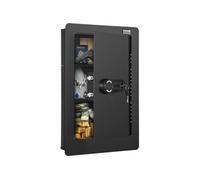 VEVOR Coffre-fort mural encastrable 65 cm – Électronique à clavier, 3 étagères amovibles, LED