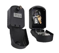 Coffre-fort à clés d'extérieur avec code numérique - Résistant aux intempéries - 4 chiffres - Avec code - Pour la maison, le garage, l'école, le bureau