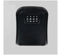 Coffre-fort à clés mural résistant aux intempéries avec serrure à combinaison numérique sécurisée et facile à installer, noir, 9,5 x 7,5 cm - Parfait pour la maison et le bureau