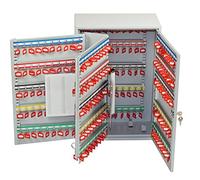 Coffre-Fort à clés OfficeForce® pour jusqu'à 300 clés, Robuste et verrouillable, en tôle d'acier, extérieur magnétique, Barres réglables en Hauteur, Fixation Murale (55 x 38 x 21 cm) (20089)