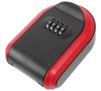 Coffre-fort à Code pour Clés, Plastique, Rouge, 4 Chiffres | Boîte de Verrouillage 12,5x9x4cm, Accès Simple, Rangement pour Cartes et Petits Objets