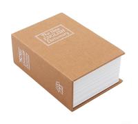 Coffre-fort à combinaison conçu comme un livre pour le rangement sécurisé des objets de valeur, pour la maison ou le bureau pour garder les bijoux et les clés protégés (jaune)