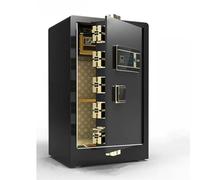 Coffre-Fort à Semi-conducteur à Empreintes Digitales de Luxe pour Armoire de Maison - Double Système d'Alarme pour Argent (Noir)