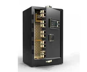 Coffre-Fort à Semi-conducteur à Empreintes Digitales de Luxe pour Armoire de Maison - Double Système d'Alarme pour Argent (Noir)