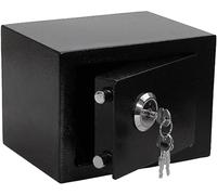 Coffre-Fort avec Clé, Coffre-Fort De Sécurité à Domicile Et Boîte à Serrure Petite Boîte à Billets Verrouillable Boîtier Anti-Levier Tout, Black (No Coin Slot), 230 * 170 * 170mm