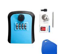 Coffre-fort Avec Clé De Sécurité - Coque En Alliage De Zinc Résistant aux Intempéries Montage Mural, Coffre-fort Avec Combinaison À 4 Chiffres, Espace De Stockage Pour Accès Ester