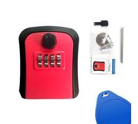 Coffre-Fort avec Clé De Sécurité - Coque en De Zinc Résistant aux Intempéries Montage Mural, Coffre-Fort avec Combinaison À 4 Chiffres, Espace De Stockage pour Accès Ester