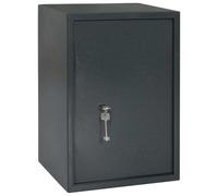 Coffre-fort avec serrure gris foncé en acier 35 x 31 x 50 cm, armoire de protection robuste pour coffre-fort à documents et armoire à billets, idéal comme coffre-fort pour meubles pour protection