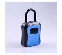 Coffre-fort, Boîte à clés en métal avec mot de passe, boîte for l'extérieur, Code décoration, stockage, murale(Blue Alloy)