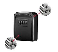 Coffre-fort, Boîte de serrure à clé, coffre-fort en alliage d'aluminium fixé mur Boîtes verrouillage stockage clés combinaison 4 chiffres résistantes aux intempéries(Metal-04)