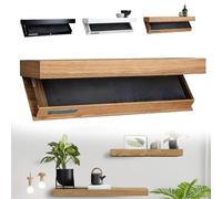 Coffre-fort caché - Étagère murale dissimulée avec compartiment secret pour la maison ou le bureau - Décoration murale élégante et solution de sécurité marron