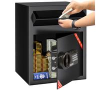 Coffre-fort de dépôt avec fente de chute, grand placard de 70 L, coffre-fort antivol avec serrure à clavier numérique, sécurité professionnelle avec fonction d'alarme pour la maison et le