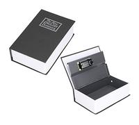 Coffre-fort de détournement avec serrure à combinaison, 7,1 x 4,7 x 2,2 pouces, boîte de rangement secrète en métal caché, boîte de collecte d'argent (Noir)