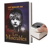 Coffre-fort de diversion en forme de livre de type dictionnaire en papier véritable, avec serrure à code ormat M à combinaison, Les Miserables)