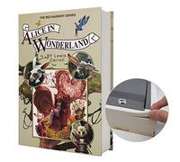 Coffre-fort de diversion en forme de livre de type dictionnaire en papier véritable, avec serrure à code/clé (format M à clé, Alice)