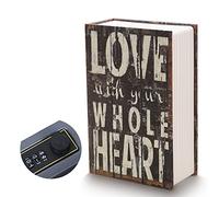 Coffre-Fort de Livre avec Code, Coffre-Fort de Livre de Dictionnaire Créatif Coffre-Fort Secret en Forme de Livre Caché pour la Collection de Bijoux en Espèces avec Serrure à Combinaison (Gris)