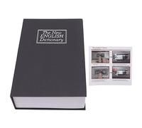 Coffre-fort de livre avec serrure codée, coffre-fort de détournement pour argent, bijoux, cartes, documents, conception de dictionnaire moyen innovant, coffre-fort portable avec (Noire)