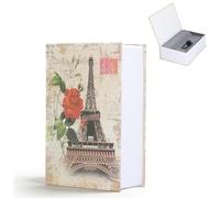 Coffre-fort de livre avec verrouillage combiné Boîte de stockage de coffre-fort de livre de diversion Boîte à épargne d'argent Coffre-fort imprimé à la fleur pour l'argent Mini coffre-fort Coffre-fort