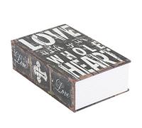Coffre-fort de livre de dérivation, coffre-fort en métal portable, livre secret, coffre-fort caché avec serrure à clé, serrure en métal, collection de bijoux, étui de rangement (amour)