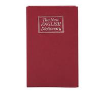 Coffre-Fort de Livre en Acier Inoxydable, Boîte de Rangement Secrète en Forme de Livre avec Clés, pour la Maison, Le Bureau, Le Magasin, L'école, Le Dortoir (Rouge)