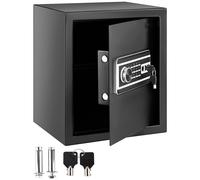 "Coffre-fort de sécurité appartement hôtel bureau - Coffre-fort 1,7 pied cube, capacité de charge des meubles 10 kg - Coffre-fort mural noir, étanche à la poussière - Code d'empreinte digitale clavier