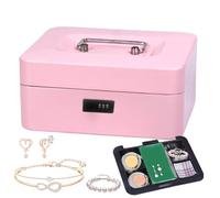 Coffre-fort de sécurité - Boîte à serrure de sécurité | Boîte de dépôt d'argent portable avec code pour les voyages, les clés, les cartes, les bijoux, les billets de banque