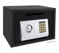Coffre-fort de sécurité, construction en acier solide, système de verrouillage double, NOIR 16L