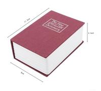 Coffre-fort discret avec serrure à combinaison pour rangement de bijoux et clés - Boîte de confidentialité compacte adaptée à divers environnements de maison et de bureau (rouge)