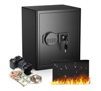 Coffre-fort Domestique de 54L avec sacs ignifuges Coffre-fort secret d'hôtel avec serrure à combinaison, 45x31x37cm coffre-fort