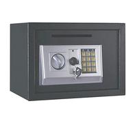 Coffre-fort électronique 16 l, ignifuge et étanche, avec serrure à combinaison numérique et 2 clés pour le bureau à domicile, double boulon en acier, serrure à combinaison, noir